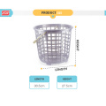 New products family middle size plastic round laundry basket with handle